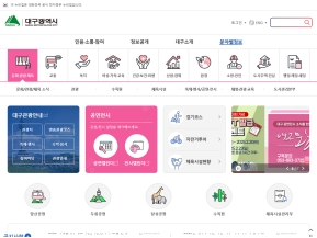 대구광역시청 분야별정보					 					 인증 화면